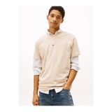 Tommy Hilfiger TJM Normal Kesim Lineer Logolu Erkek Bej T-shirt DM0DM20744ABY