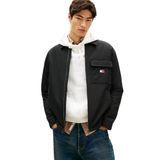 Tommy Hilfiger tjm padded tech cord overshirt Erkek Ceket Black S