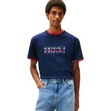 TOMMY HILFIGER TJM REG 1985 DNA GRAPH SS T EXT Erkek T-shirt, Dark Night Navy, XL