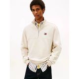 Tommy Hilfiger Tjm Reg Badge Qz Ext Erkek Beyaz Sweatshirt - Dm0dm22344
