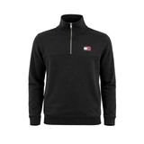 TOMMY HILFIGER TJM REG BADGE QZ EXT Erkek Sweatshirt, Black Htr, S