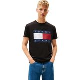 Tommy Hilfiger tjm reg big flag ss tee ext Erkek T-Shirts black S