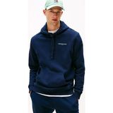 Tommy Hilfiger Tjm Reg Blur Scrpt Bck Hood Ext Erkek Mavi Kazak - Dm0dm22112