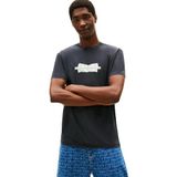 TOMMY HILFIGER TJM REG CENTER BILLS SS TEE Erkek T-shirt, Black, XL