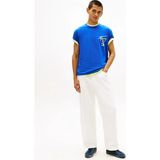 Tommy Hilfiger Tjm Reg Cıty Sıgn Ss Tee Ext Erkek Mavi T-Shirt - DM0DM22553 - XL