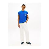 Tommy Hilfiger Tjm Reg Cıty Sıgn Ss Tee Ext Erkek Mavi T-Shirt - DM0DM22553