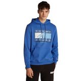 Tommy Hilfiger TJM REG DNA FLAG TWIST HOOD EXT Erkek Sweatshirt, Mavi, L