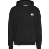 Tommy Hilfiger TJM Reg Essential Flag Hood EXT Siyah Erkek Sweatshirt