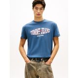 Tommy Hilfiger Tjm Reg La Wavıng Flag Ext Erkek Mavi T-Shirt - DM0DM22520