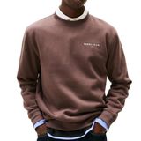 TOMMY HILFIGER TJM REG LINEAR CREW EXT Erkek Sweatshirt, Black Walnut, M
