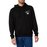Tommy Hilfiger tjm reg metallic dna hood ext Erkek Sweatshirt black M