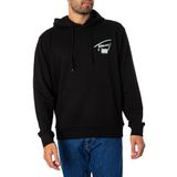 Tommy Hilfiger tjm reg metallic dna hood ext Erkek Sweatshirt black M