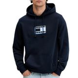 Tommy Hilfiger TJM REG POP CLR FLAG HOODIE EXT Sweatshirt, S, DM0DM21623, Lacivert, erkek