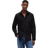 Tommy Hilfiger TJM REG POPLIN SHIRT Shirts Erkek BLACK L