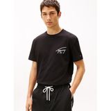 TOMMY HILFIGER TJM REG SIGN BACKPRINT SS T EXT Erkek T-shirt, Black, M