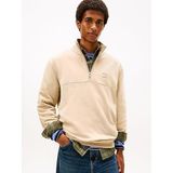 Tommy Hilfiger TJM Regular Badge Half Zip Sweatshirt, S, DM0DM22344, Kum Beji, erkek