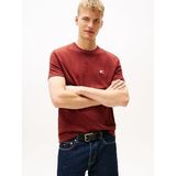 Tommy Hilfiger TJM Regular Fit Badge T-shirt, S, DM0DM22667, Kızıl Kahve, Erkek