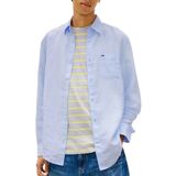 Tommy Hilfiger TJM Regular Fit Linen Gömlek, XL, DM0DM22760, Mavi, Erkek