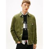 Tommy Hilfiger TJM Relaxed Fit Linear Logo Detaylı T-shirt, L, DM0DM20236, Orman Yeşili, Erkek