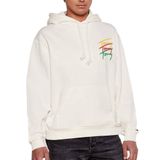 Tommy Hilfiger tjm rlx 3 color signature hoodie Erkek Sweatshirt Ancient White S