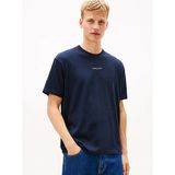 Tommy Hilfiger Tjm Rlx Lınear Logo Tee Erkek Mavi T-Shirt - Dm0dm21110