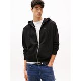 TOMMY HILFIGER TJM RLX S FLAG ZIP THRU HOODIE Erkek Sweatshirt, Black, M