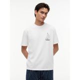 Tommy Hilfiger tjm rlx sailboat ss tee Erkek T-Shirts ecru M