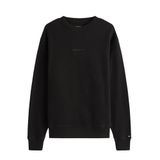 Tommy Hilfiger TJM RLX WAFFLE SCRIPT CREW Sweatshirt, S, DM0DM21622, Siyah, erkek S