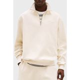 Tommy Hilfiger Tjm Rlx Waffle Scrıpt Qrtr Zıp Erkek Bej Sweatshirt - Dm0dm21880
