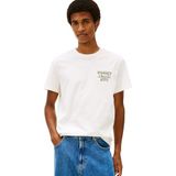 TOMMY HILFIGER TJM SLIM ENTRY BILLS SS TEE Erkek T-shirt, Ecru, M
