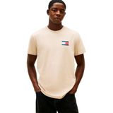 TOMMY HILFIGER TJM SLIM ESSENTIAL FLAG TEE EXT Erkek T-shirt, Gulf Sand, S
