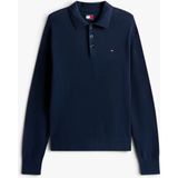 Tommy Hilfiger Tjm Slım Essentıal Polo Sweater Erkek Mavi Kazak - DM0DM20304 - XL
