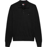 Tommy Hilfiger Tjm Slım Essentıal Polo Sweater Erkek Siyah Kazak - Dm0dm20304