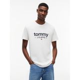 Tommy Hilfiger tjm slim graphic tee ext Erkek T-Shirts ancient white XL