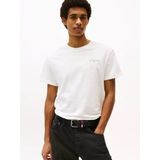 Tommy Hilfiger TJM SLIM LINEAR CHEST TEE EXT Erkek Beyaz T-Shirt - DM0DM21780