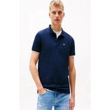Tommy Hilfiger Tjm Slim Placket Polo Ext Erkek Regular Fit Düz Kol Lacivert Dokuma Tişört