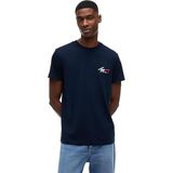 Tommy Hilfiger tjm slim sign chest ss tee ext Erkek T-Shirts dark night navy L