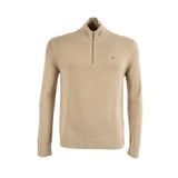 TOMMY HILFIGER TJM SLM ESS LIGHT ¼ ZIP SWTR EXT Erkek Kazak, Gulf Sand, M