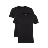 TOMMY HILFIGER TJM XSLIM 2PACK JERSEY TEE EXT Erkek T-shirt, Black/Black, L
