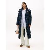Tommy Hilfiger tjw alaska grid dwn mxi coat ext Kadın Ceket Dark Night Navy M