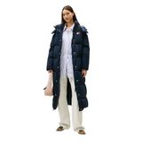 Tommy Hilfiger tjw alaska grid dwn mxi coat ext Kadın Ceket Dark Night Navy S