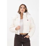Tommy Hilfiger Tjw Alaska Grid Kısa Kuş Tüyü Kadın Beyaz Ceket DW0DW21624YBH