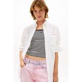 Tommy Hilfiger Tjw Büyük Beden Poplin Kadın Beyaz Gömlek DW0DW22218YBL - XS