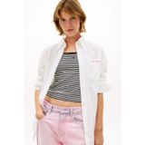 Tommy Hilfiger Tjw Büyük Beden Poplin Kadın Beyaz Gömlek DW0DW22218YBL