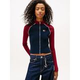 Tommy Hilfiger TJW Colorblock Hırka, M, DW0DW22034, Gece Mavisi, Kadın
