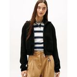 Tommy Hilfiger TJW Cozy Script Hırka, XS, DW0DW22029, Siyah, Kadın