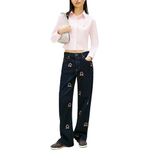 Tommy Hilfiger TJW Crop Relaxed Gömlek, L, DW0DW22078, Açık Pembe, Kadın