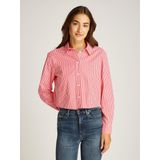 Tommy Hilfiger tjw crp rlx poplin shirt Kadın Shirt Red/White Sripe L
