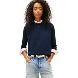TOMMY HILFIGER TJW ESSENTIAL CREW SWEATER EXT Kadın Kazak, Dark Night Navy, M