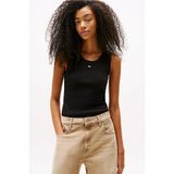 Tommy Hilfiger TJW Essential Fitilli Kolsuz Kadın Siyah T-shirt DW0DW20673BDS